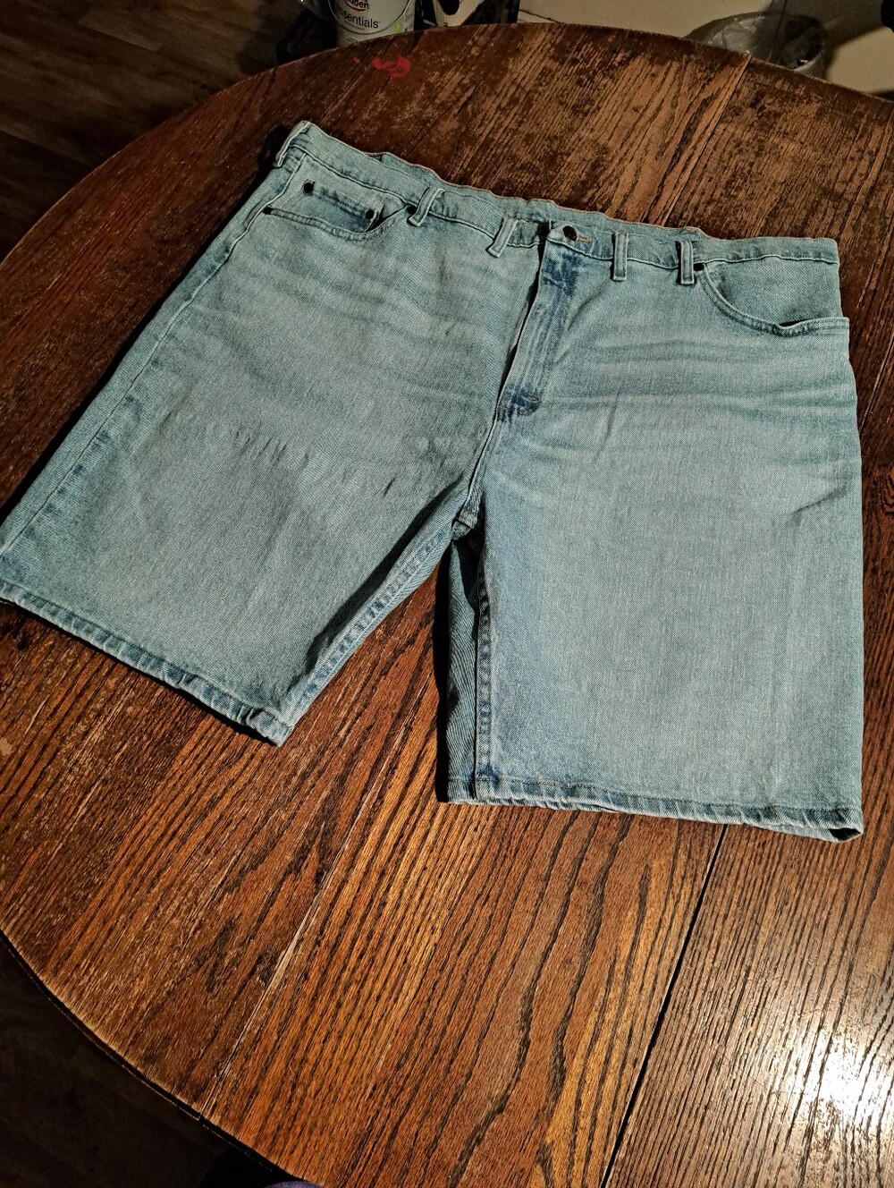 46" Waist Wrangler Denim Blue Jean Shorts Casual Pockets Belt Loops